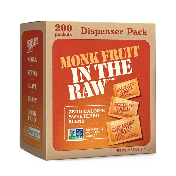 Monk Fruit In The Raw Sweetener 16 oz Baker's Bag Keto Certified Zero Calorie Zero Net Carbs Non GMO Project Verified