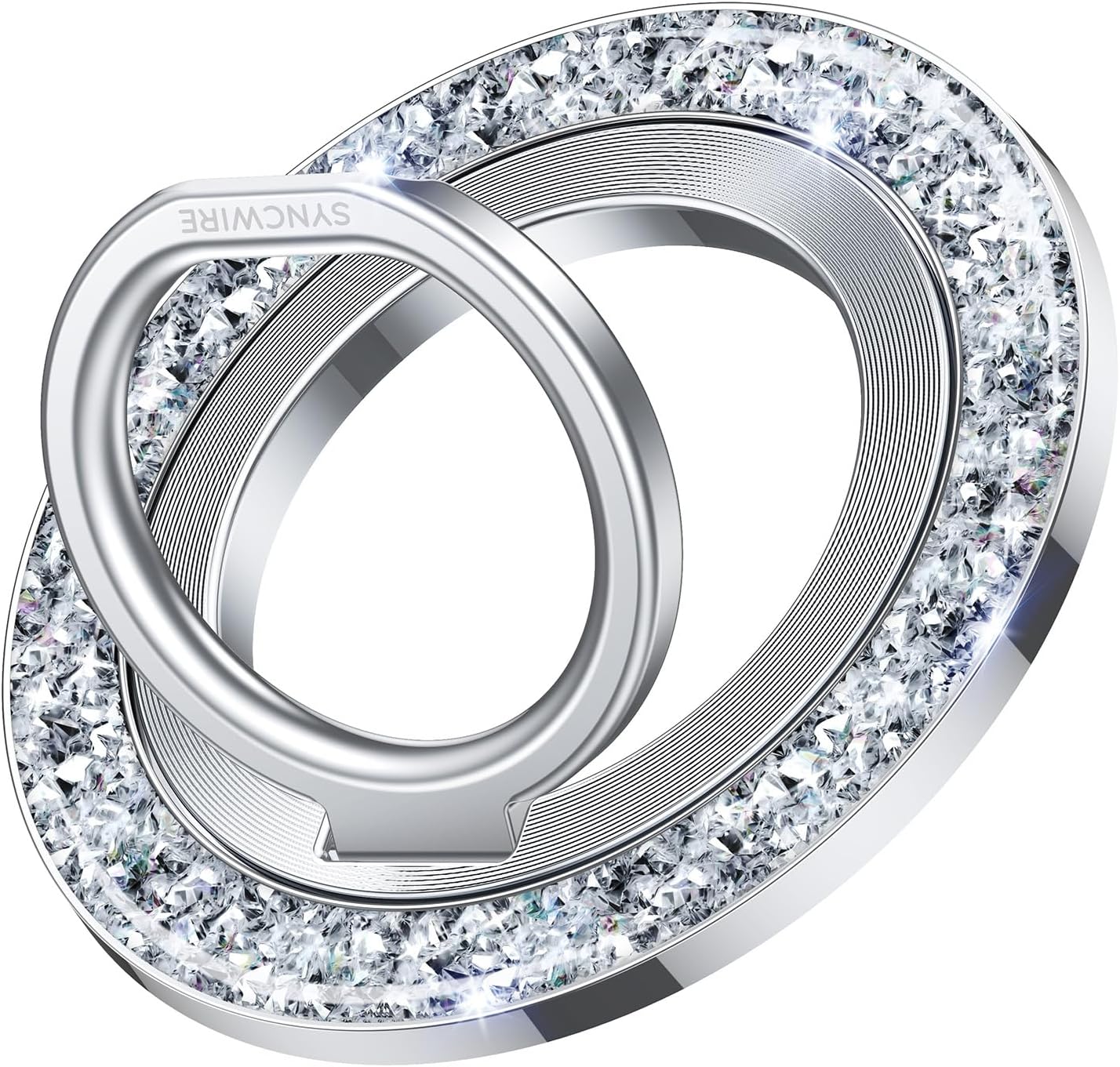 SYNCWIRE Upgraded Magnetic Phone Ring Holder for MagSafe, Magnet Cell Phone Grip Stand Finger Ring Kickstand Two-Sided Magnetic Compatible with iPhone 16 Pro Max 15 14 13 12 MagSafe Accessories