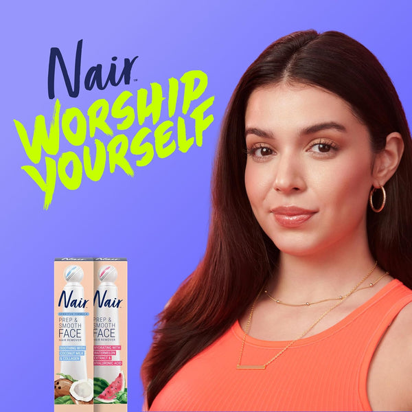 Sensitive skincare solution with collagen, coconut milk, and gentle face hair removal cream for smooth skin prep