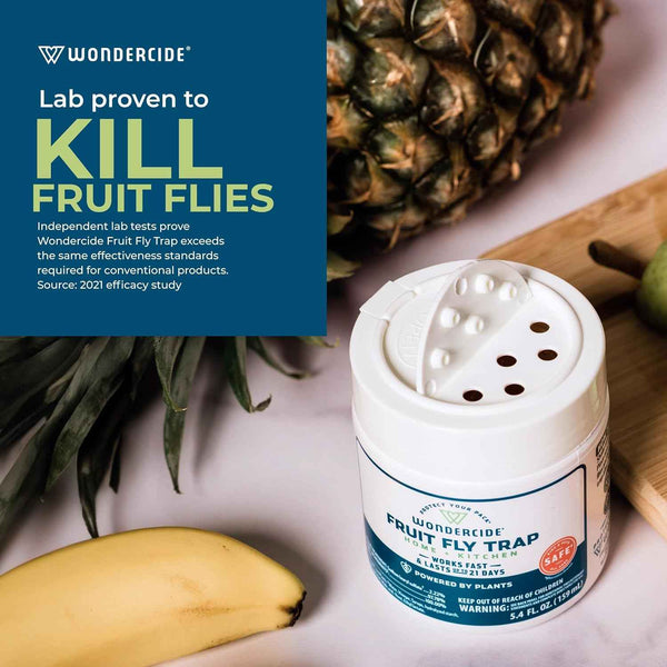 Wondercide Fruit Fly Traps 2-Pack, Indoor Fruit Fly Killer, Pet and People Safe, Made in USA, Plant Based, 5.4 oz