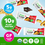 Orgain organic vegan protein bars, 10g plant based protein, peanut butter chocolate chunk, gluten free, non-gmo, 1.41 oz, pack of 12