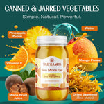 TrueSeaMoss USA-made Sea Moss Gel - Mango/Pineapple, 1 Pack - Wildcrafted Seamoss, Fruits, and Jarred Vegetables