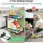 2-Tier Under Sink Organizer for Kitchen and Bathroom Storage