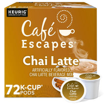 Cafe Escapes Chai Latte Keurig Single-Serve K-Cup Pods, 72 Count, Black Tea and Exotic Spices