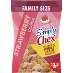 Simply Chex Strawberry Crème Flavored Snack Mix, Family Size, 13.5 oz