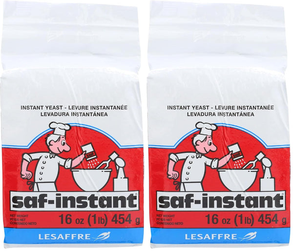 Saf Instant Yeast 1 Pound Pouch, top-selling yeast for baking, fast acting, long lasting, vacuum-packed