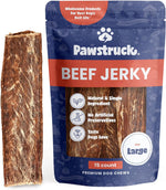Pawstruck Premium Beef Jerky Dog Chews, 4"-6" Strips, 15 Count