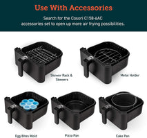 Cosori Air Fryer Accessories, Replacement 5.8QT Original Basket For Cosori CP358-AF, CS358-AF Air Fryers, Non-Stick, Dishwasher-Safe, CAF-P582B
