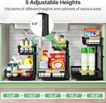 2-Tier Under Sink Organizer for Kitchen and Bathroom Storage