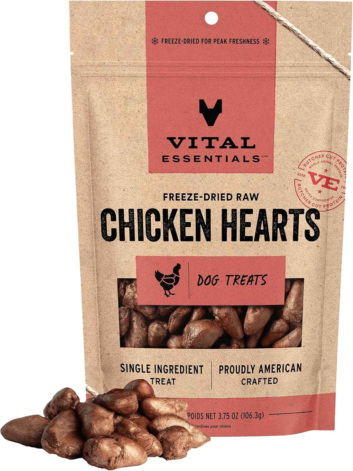 Vital Essentials Single Ingredient Beef Liver Dog Treats, 2.1 oz | Freeze-Dried Raw | Premium Quality High Protein Training Treats | Grain Free, Gluten Free, Filler Free