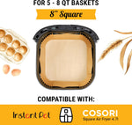 250 pcs Air Fryer Liners, Disposable Airfryer Paper Liners – Non-Stick and Oil Proof for Easy Cleanup, Great for Oven, Pans & Baking – 8” Square for 5-8 qt Basket by Baker's Signature