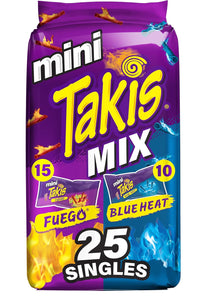 Takis Mini Variety Pack Assorted Flavored Rolled Tortilla Chips
