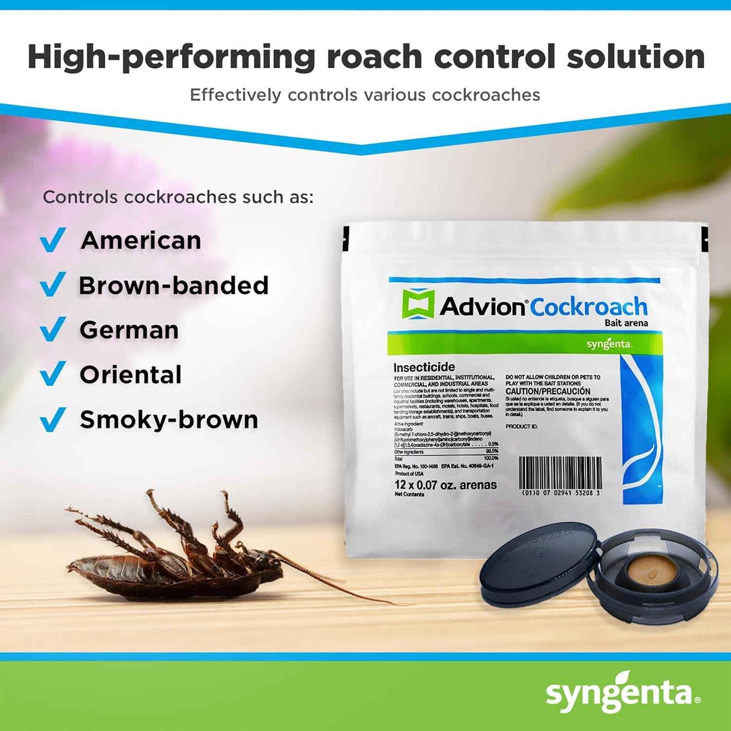 advion 68663 Arena 12ct Bag Cockroach Bait Station, White