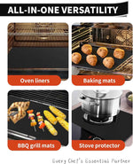 Heavy Duty Oven Liners for Electric and Gas Ovens, 2 Pack, Black