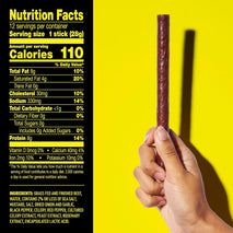 Lorissa's Kitchen Smoke Show Seasoned & Smoked Beef Sticks, Pack of 12, 1 oz Meat Snacks