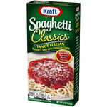 Kraft Spaghetti Classics Tangy Italian Meal Mix, Spaghetti, Spices, Parmesan Cheese, 8 oz Box