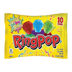 Ring Pop Individually Wrapped 10 Count Assorted Flavors Lollipop Suckers in Fun Candy Variety Pack