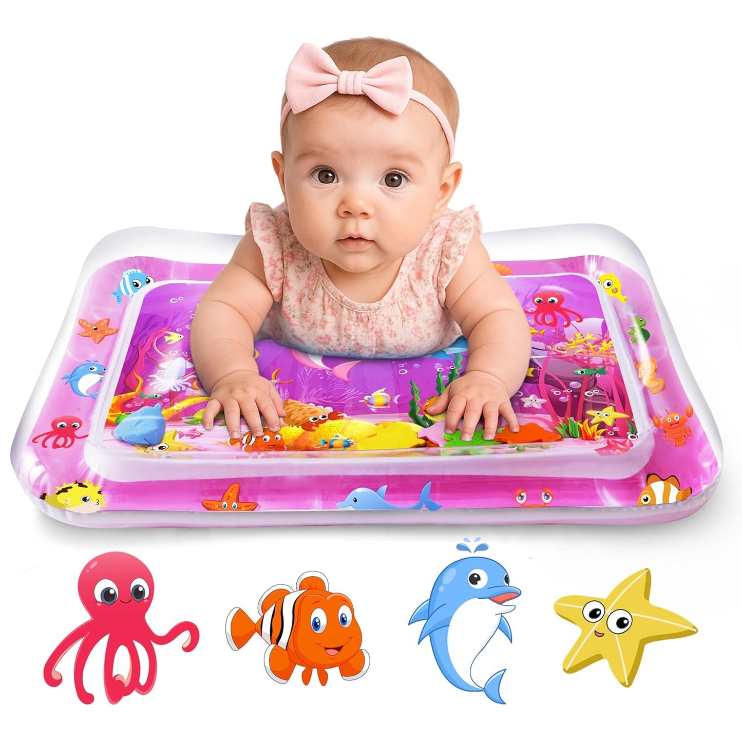 Tummy Time Water Mat丨Inflatable Tummy Time Water Play Mat for Babies, Infants and Toddlers 3 to 24 Months Promote Development Toys Baby Toys essentials and Gifts