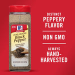 McCormick Black Pepper, 16oz - Pure Ground, Non-GMO, Hand-Harvested, Distinctive Flavor for Cooking & Tableside