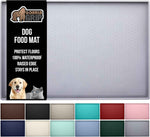 GORILLA GRIP 100% Waterproof Raised Edge BPA Free Silicone Pet Feeding Mat, Dog Cat Food Mats Contain Spills Protects Floors, Placemats for Cats and Dogs Water Bowl, Pets Accessories 18.5x11.5 Gray