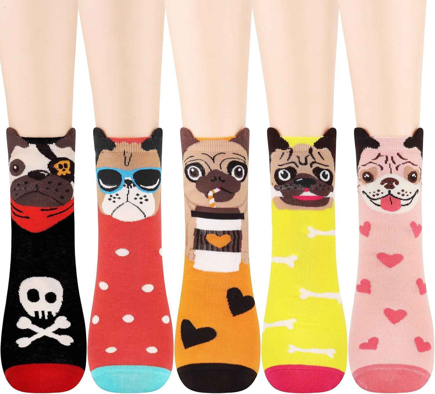 Jeasona Women's Cat Socks Cat Gifts Cute Animal Socks Dog Owl Gifts for Women