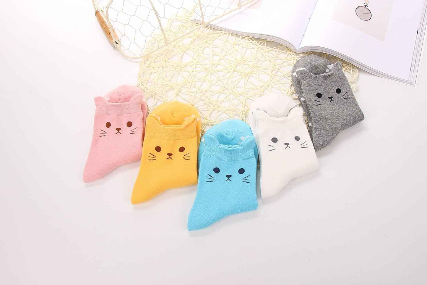 Jeasona Women's Cat Socks Cat Gifts Cute Animal Socks Dog Owl Gifts for Women
