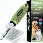 poodle-dematting-fur-rake-comb-brush-for-dogs-and-cats-with-long-2.5inch-steel-safety-blades