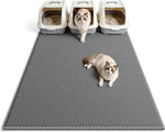 Pieviev Cat Litter Mat Double Layer Waterproof Urine Proof Trapping Mat 1 Pack (Gray, 24x15 Inch (Pack of 1))