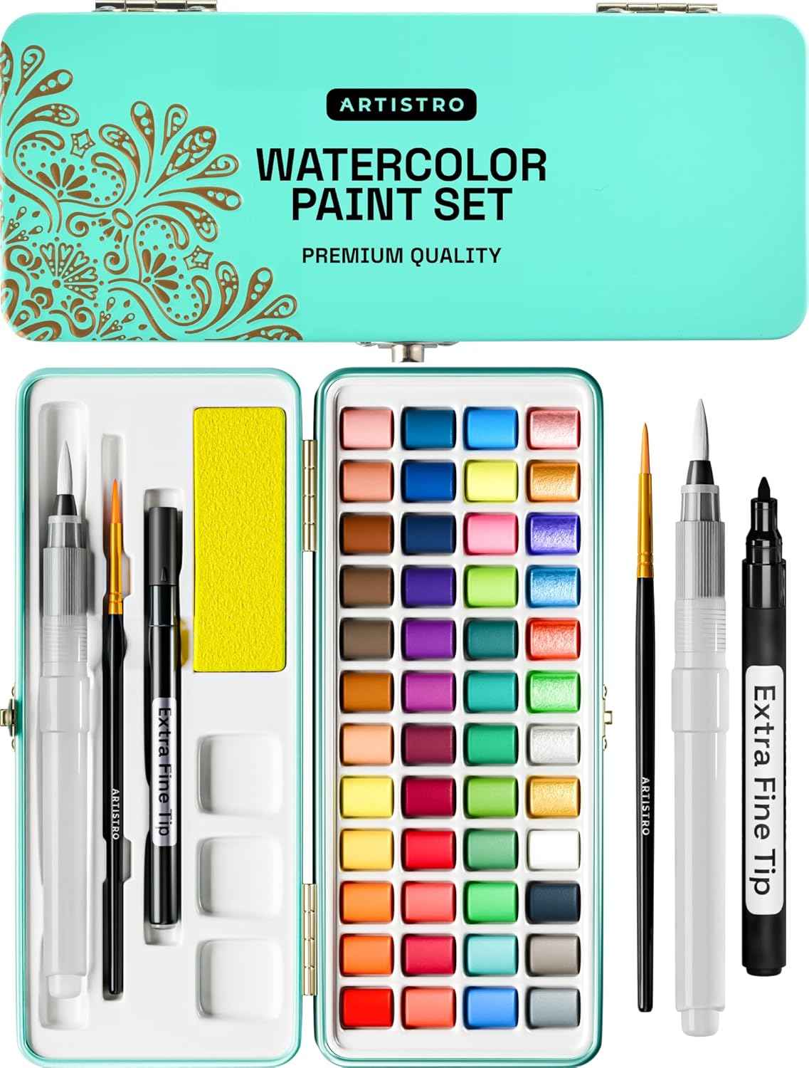 ARTISTRO Watercolor Paint Set - Portable Paint Kit - Perfect for Gifting to Adults, Teens, Tweens, & Kids