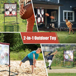 VROGTIK Football Toss Game for Kids Ages 3-8 - Outdoor Toy for Backyard, Beach & Camping for Toddlers & Family Party Fun