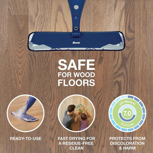 Bona Hardwood Floor Cleaner Refill - 128 oz Unscented - Residue-Free Cleaning for Wood Floors