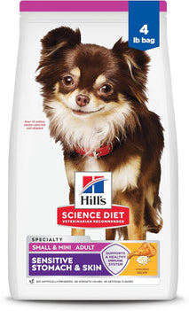 Hill's Science Diet Sensitive Stomach & Skin Adult Dog Food Small & Mini Breeds Chicken Recipe 4 lb Bag