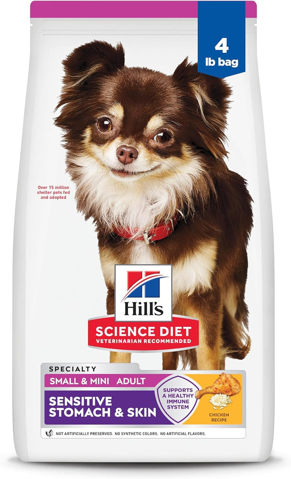 Hill's Science Diet Sensitive Stomach & Skin Adult Dog Food Small & Mini Breeds Chicken Recipe 4 lb Bag