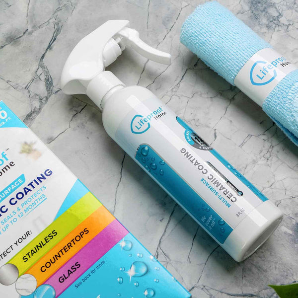 Lifeproof Ceramic Coating Spray Kit - Shine, Seal & Protect Kitchen & Bath Surfaces, Repels Stains & Grime