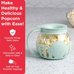 ecolution 1.5-quart aqua micro-pop microwave popcorn popper 3-in-1 lid dishwasher safe made without bpa