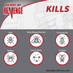 Revenge 10 oz ready-to-use dust treatment for indoor and outdoor pest control, repels ants, bees, roaches, spiders, and more