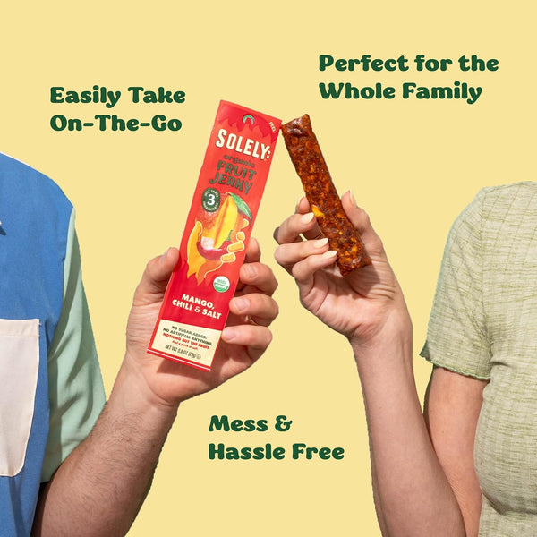 Organic Mango Fruit Jerky - 12 Individually Wrapped Fruit Strips - Snacks, Vegan