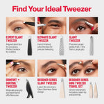 Revlon Expert Slant Tweezer with High Precision and Easy Hair Removal in Stainless Steel for Women and Men