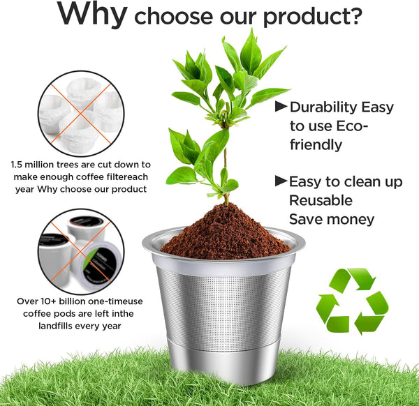 Reusable K Cups and Coffee Pods for Keurig 2.0 and 1.0 Coffee Makers