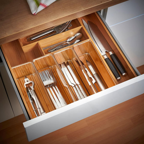 Deep Drawer Organizer Bins for Bathroom, Pantry, Office, and Desk