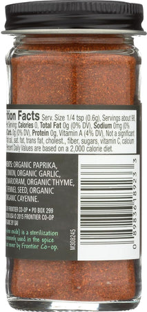 Frontier Co-op Organic Cajun Seasoning, 2.08 Ounce, Louisiana-Style Spice Blend