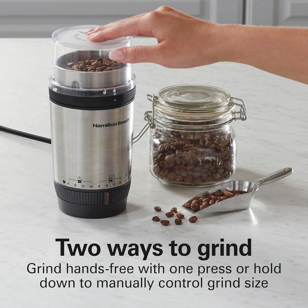 Hamilton Beach Custom Grind Electric Coffee Grinder for 4-14 Cups