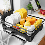 Kitsure Dish Drying Rack for Kitchen Counter with Cutlery Holder