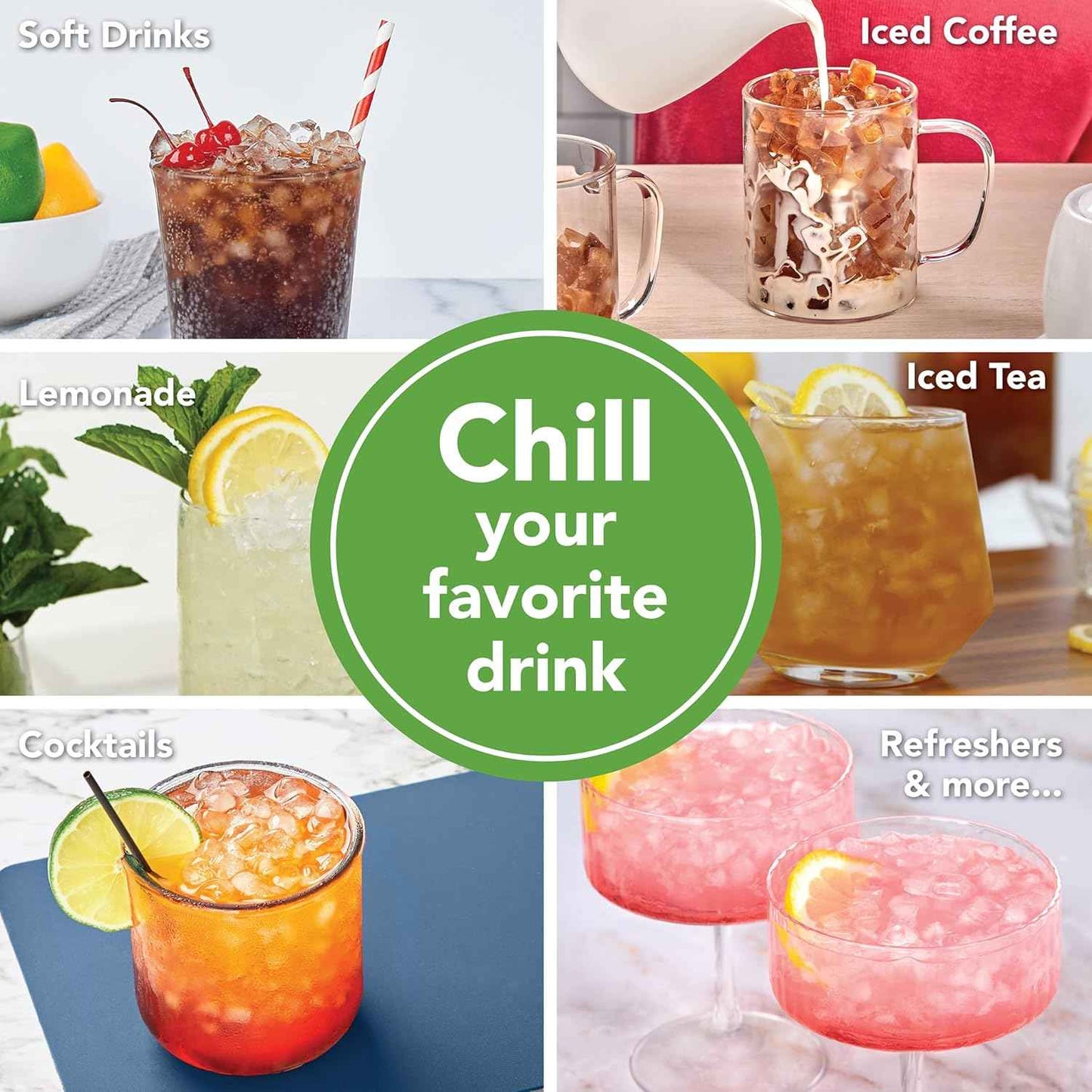 Tovolo Mini Ice Cylinder- Squeeze & Release- Set of 2, 1000422