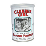 Clabber Girl Double Acting Baking Powder, Gluten-Free, Vegan, 8.1 Oz Can