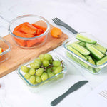 komuee 24-piece glass food storage containers set, meal prep containers, stackable airtight, microwave and oven safe