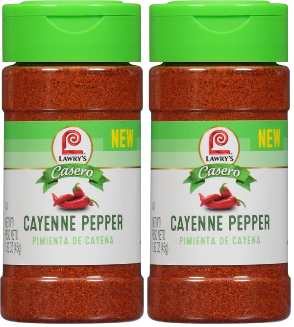 Lawry's Casero Cayenne Pepper, 1.62 oz, premium quality, kosher certified, pure dried red pepper