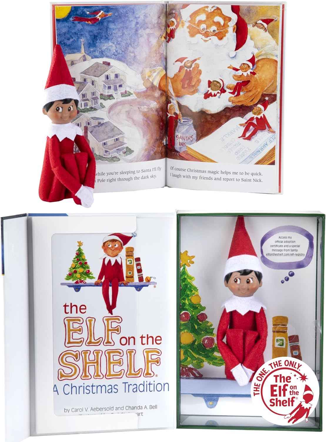 The Elf on the Shelf: A Christmas Tradition - Boy Scout Elf with Blue Eyes - Includes Artfully Illustrated Storybook, Keepsake Box and Official Adoption Certificate