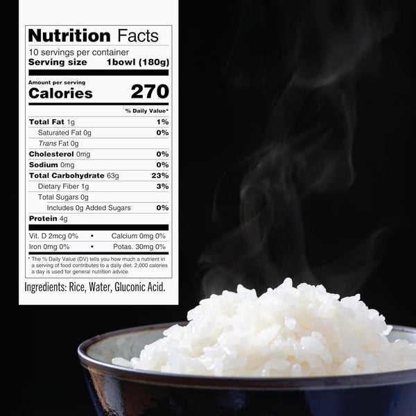 iris usa microwave sushi sticky rice, 10 pack, non-gmo gluten free vegan, grown polished and packed in japan