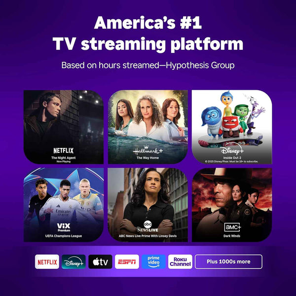 Roku Streaming Stick 4K - 4K TV Streaming Device with Voice Remote and Long-Range Wi-Fi